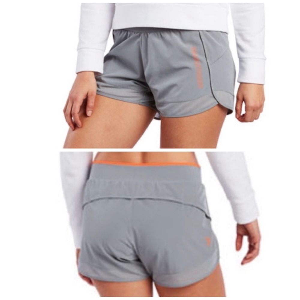 OTF Orangetheory Gray with Orange Athletic Shorts Size Large